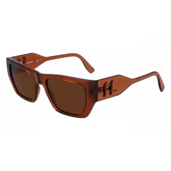 KARL LAGERFELD KL6123S541824 Unisex akiniai nuo saulės, blizgantis juodas rėmelis, pilki lęšiai, 54/18/140 mm