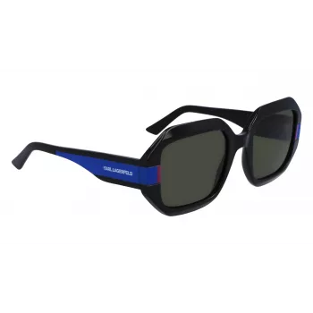 KARL LAGERFELD KL6124S-001 Moteriški katės akies akiniai nuo saulės Juodi/Pilki 53mm