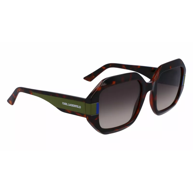KARL LAGERFELD KL6124S-240 Moteriški kvadratiniai acetatiniai akiniai nuo saulės Brown Havana 53mm