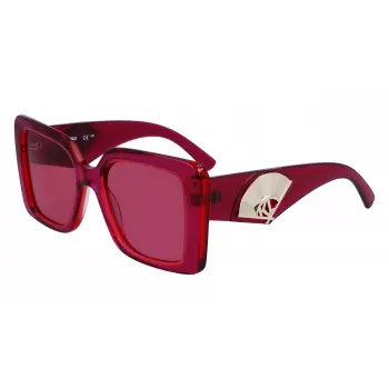 KARL LAGERFELD KL6126S522054 Moteriški kvadratiniai acetatiniai akiniai nuo saulės Havana Brown Gradient 52mm