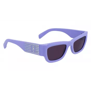 KARL LAGERFELD KL6141S522154 Moteriški katės akies formos akiniai nuo saulės – juodas acetatinis rėmelis, pilki gradientiniai lęšiai, 52 mm