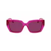 KARL LAGERFELD KL6143S-650 Moteriški kvadratiniai acetatiniai akiniai nuo saulės - Red Havana, rudi gradientiniai lęšiai 53/20/145 mm