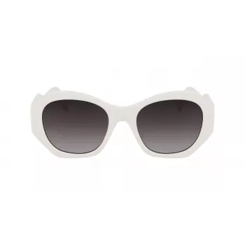 KARL LAGERFELD KL6146S-105 Moteriški akiniai nuo saulės Havana Acetate Square Frame Brown Gradient Lens 54mm