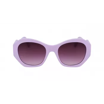 KARL LAGERFELD KL6146S-516 Moteriški kvadratiniai akiniai nuo saulės - Juodas rėmas, pilki gradientiniai lęšiai 54/20/140 mm
