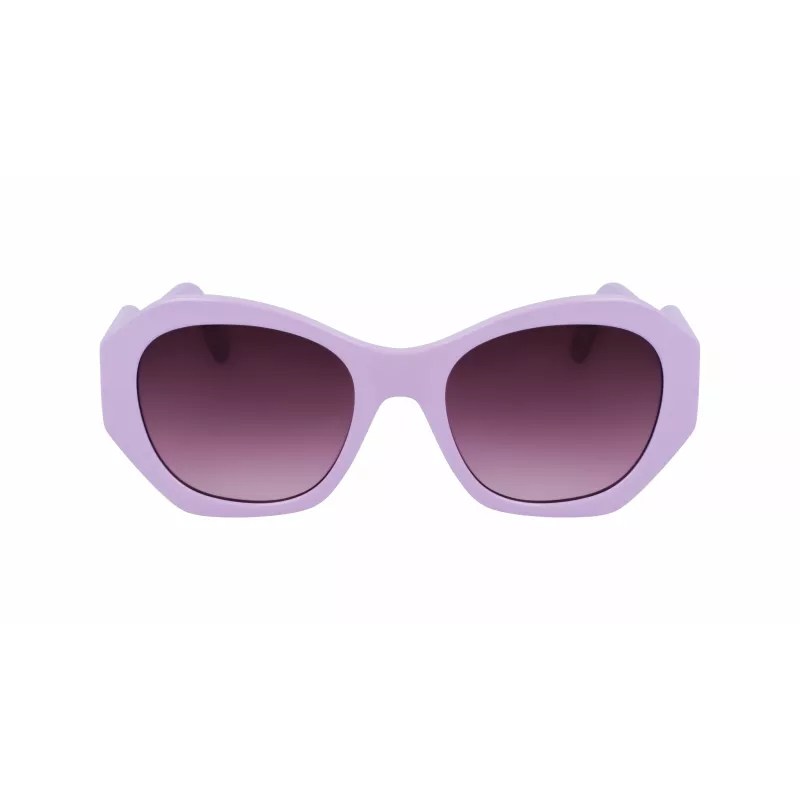 KARL LAGERFELD KL6146S-516 Moteriški kvadratiniai akiniai nuo saulės - Juodas rėmas, pilki gradientiniai lęšiai 54/20/140 mm