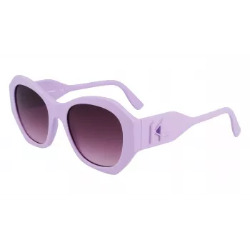 KARL LAGERFELD KL6146S-516 Moteriški kvadratiniai akiniai nuo saulės - Juodas rėmas, pilki gradientiniai lęšiai 54/20/140 mm