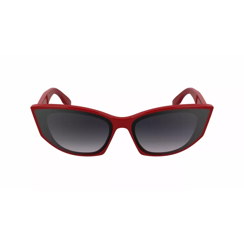 KARL LAGERFELD KL6162S-600 Moteriški drugelio formos akiniai nuo saulės - Raudonas/burgundiškas acetato rėmelis, gradientiniai rudi lęšiai, 64/14/140 mm