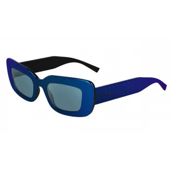 KARL LAGERFELD KL6164S-400 Moteriški katės akies formos akiniai nuo saulės, permatomi mėlyni pilki gradientiniai 50 mm