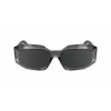 KARL LAGERFELD KL6167S-020 Moteriški kvadratiniai akiniai nuo saulės – juodas acetatinis rėmelis, pilkai dūminiai lęšiai, 53 mm