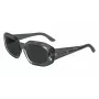 KARL LAGERFELD KL6167S-020 Moteriški kvadratiniai akiniai nuo saulės – juodas acetatinis rėmelis, pilkai dūminiai lęšiai, 53 mm