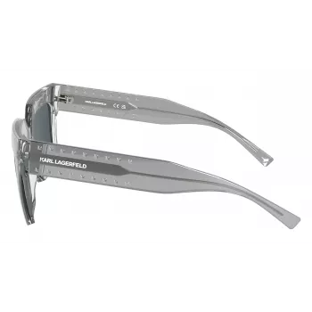 KARL LAGERFELD KL6181S551900 Moteriški katės akies formos akiniai nuo saulės juodi pilki gradientiniai 55/19/140 mm