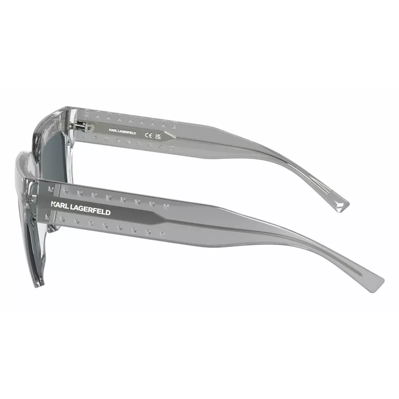 KARL LAGERFELD KL6181S551900 Moteriški katės akies formos akiniai nuo saulės juodi pilki gradientiniai 55/19/140 mm