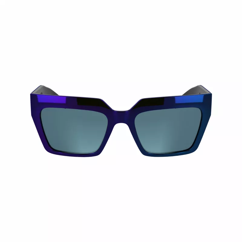 KARL LAGERFELD KL6181SN-400 Moteriški katės akies formos akiniai nuo saulės, mėlyni gradientiniai