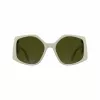 Moteriški akiniai nuo saulės KARL LAGERFELD KL6208S-105 - Juodas acetatinis rėmelis, pilki polikarbonatiniai lęšiai, 55 mm