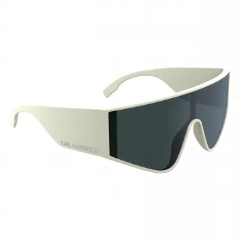 KARL LAGERFELD KL6209S-105 Unisex kvadratiniai akiniai nuo saulės, blizgantis juodas rėmelis, pilki lęšiai, 65/19/140 mm