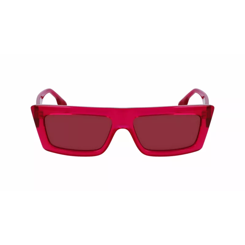 KARL LAGERFELD KLJ6147S Unisex kvadratiniai akiniai nuo saulės - Juodas acetatinis rėmas, pilki polikarbonatiniai lęšiai 56mm