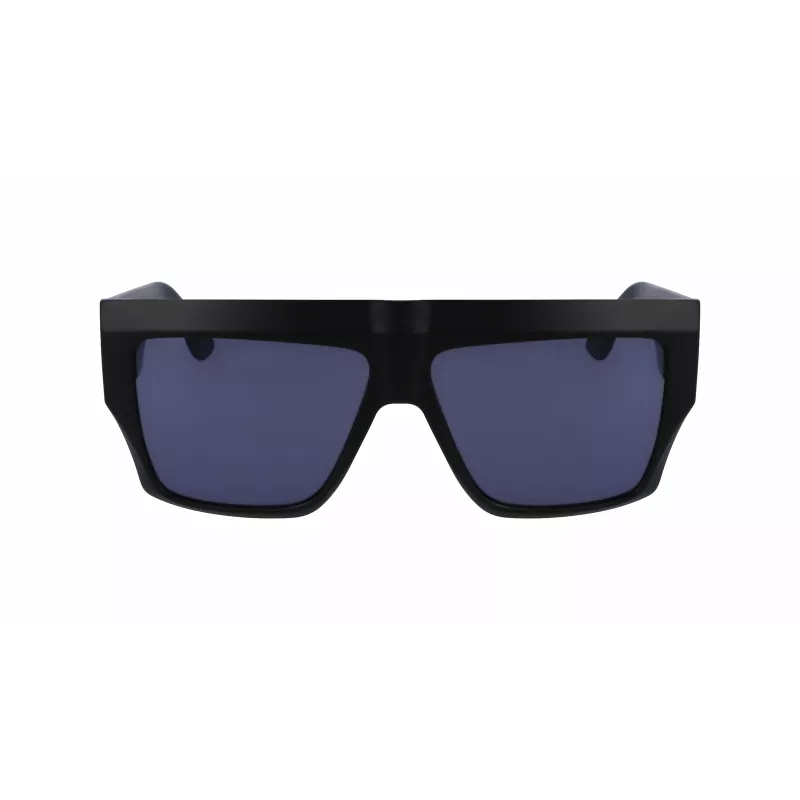 KARL LAGERFELD KLJ6148S-002 Unisex kvadratiniai akiniai nuo saulės, juodas acetatinis rėmelis, pilki lęšiai, 57 mm