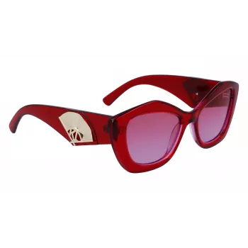 KARL LAGERFELD Moteriški kvadratiniai acetatiniai akiniai nuo saulės KL6127S 521862 52/18/140 mm