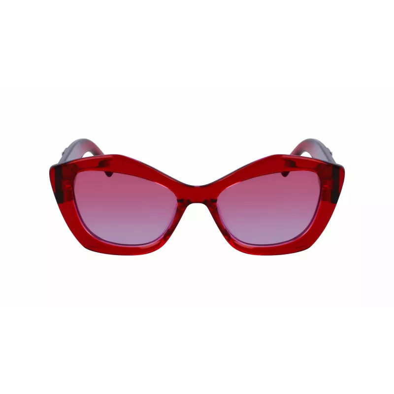 KARL LAGERFELD Moteriški kvadratiniai acetatiniai akiniai nuo saulės KL6127S 521862 52/18/140 mm