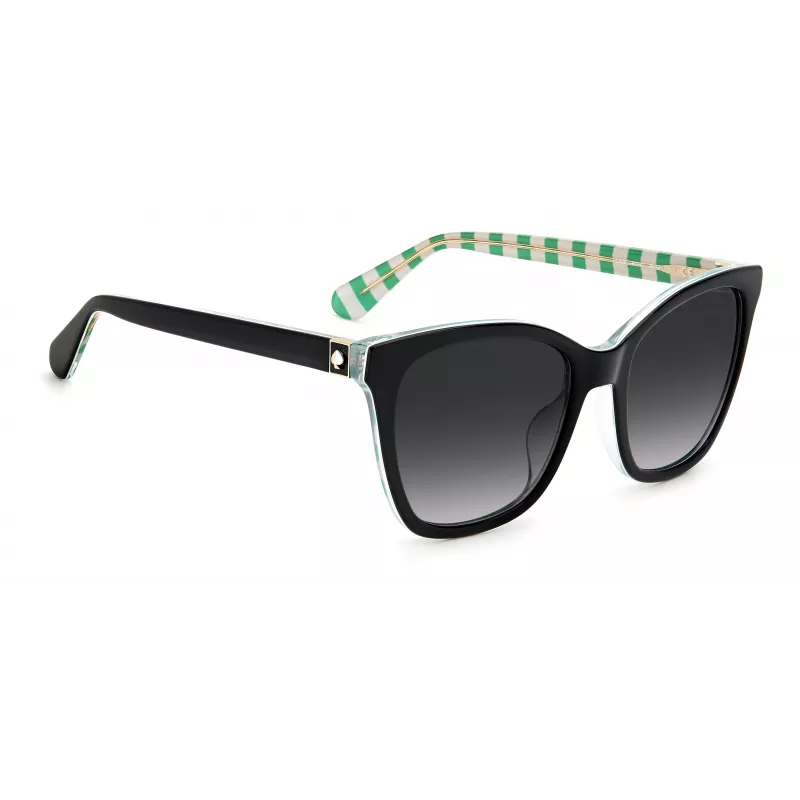 KATE SPADE DESIS807F59O Moteriški akiniai nuo saulės, Havana acetato rėmelis, rudi gradientiniai lęšiai, 55/17/140 mm