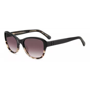 KATE SPADE Golda moteriški akiniai nuo saulės - kvadratinis acetatinis rėmelis - rudi gradientiniai lęšiai - 56/20/135 mm