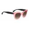 KATE SPADE Moteriški BELA Cat Eye Akiniai Nuo Saulės Juodas Acetatas Pilki Gradientiniai Lęšiai 50mm