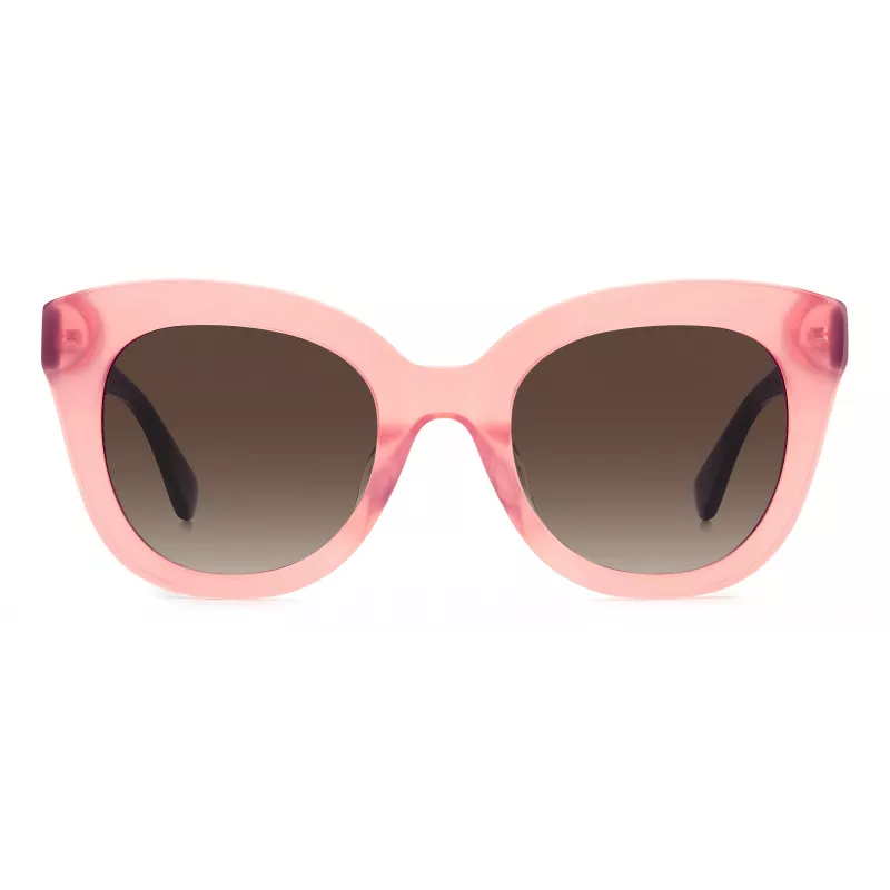 KATE SPADE Moteriški BELA Cat Eye Akiniai Nuo Saulės Juodas Acetatas Pilki Gradientiniai Lęšiai 50mm