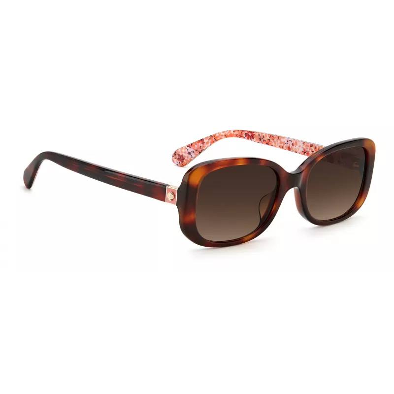 KATE SPADE Moteriški Dionna Cat Eye akiniai nuo saulės - Juodas acetatinis rėmelis su pilkais gradientiniais lęšiais - 52/17/140 mm