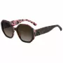 KATE SPADE Moteriški Flynnieg/S kvadratiniai akiniai nuo saulės - juodas acetato rėmelis, pilki polikarbonatiniai lęšiai, UV400 apsauga (54/20/140 mm)