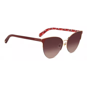 KATE SPADE Moteriški „Izara“ katės akies akiniai nuo saulės – juodas acetatinis rėmelis su pilkais gradientiniais lęšiais – 57/17/140 mm