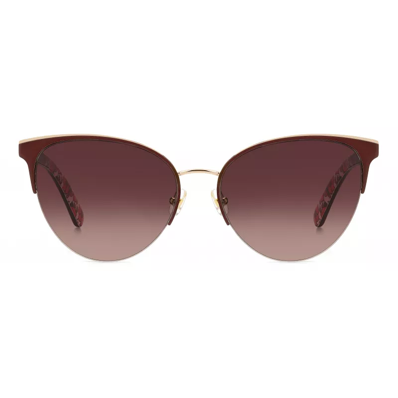 KATE SPADE Moteriški „Izara“ katės akies akiniai nuo saulės – juodas acetatinis rėmelis su pilkais gradientiniais lęšiais – 57/17/140 mm