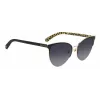 KATE SPADE Moteriški katės akies akiniai nuo saulės Izara IZARAGS807F79 - Juodas acetato rėmelis, pilki polikarbonato lęšiai, 57 mm