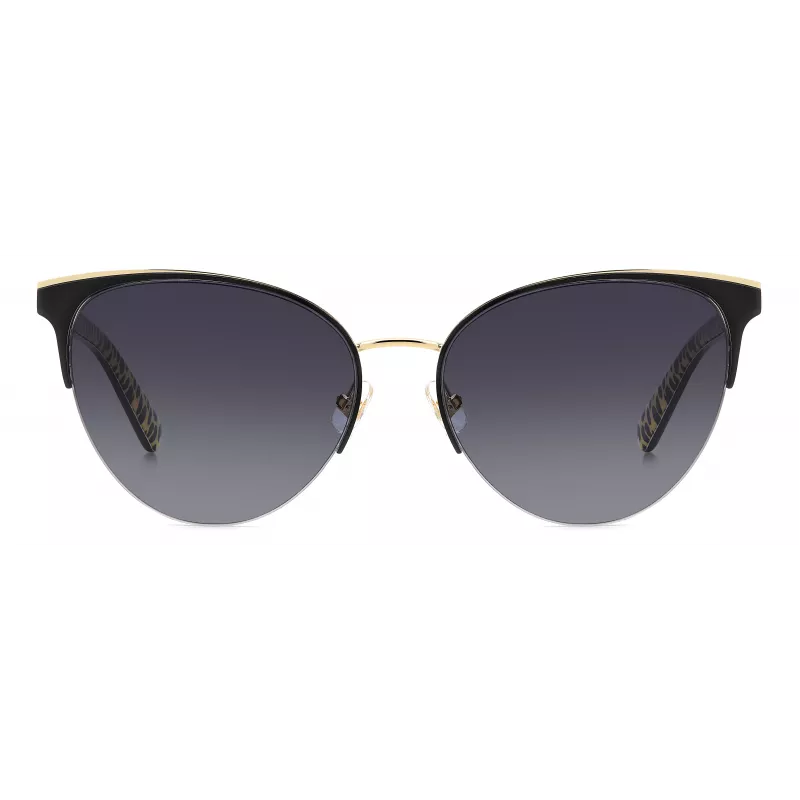 KATE SPADE Moteriški katės akies akiniai nuo saulės Izara IZARAGS807F79 - Juodas acetato rėmelis, pilki polikarbonato lęšiai, 57 mm