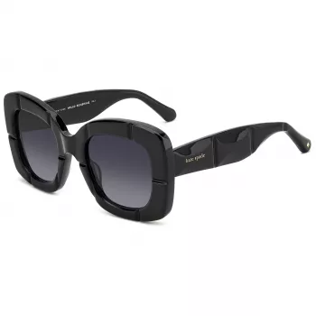 KATE SPADE Moteriški Josey akiniai nuo saulės - juodas acetatinis rėmelis, pilki gradientiniai lęšiai, 50 mm