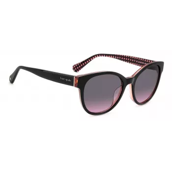 KATE SPADE Moteriški akiniai nuo saulės Nathalie GS807 - Juodas acetatinis rėmelis, pilki gradientiniai lęšiai 55/17/140 mm
