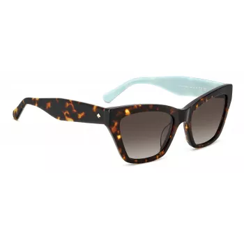 Kate Spade moteriški akiniai nuo saulės FAYGS086F4HA Havana acetatas rudi gradientiniai 54mm
