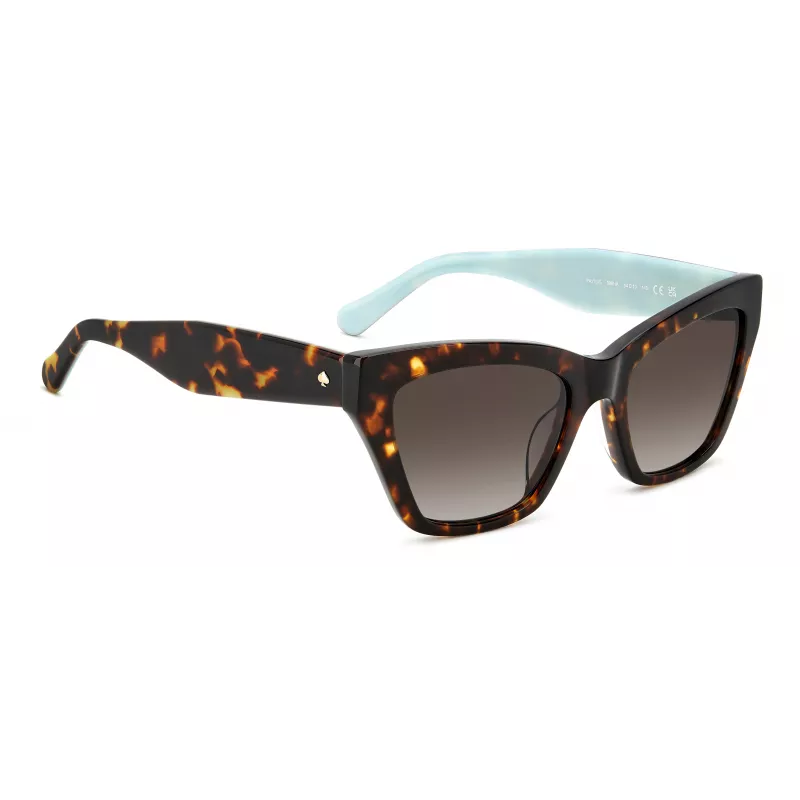 Kate Spade moteriški akiniai nuo saulės FAYGS086F4HA Havana acetatas rudi gradientiniai 54mm
