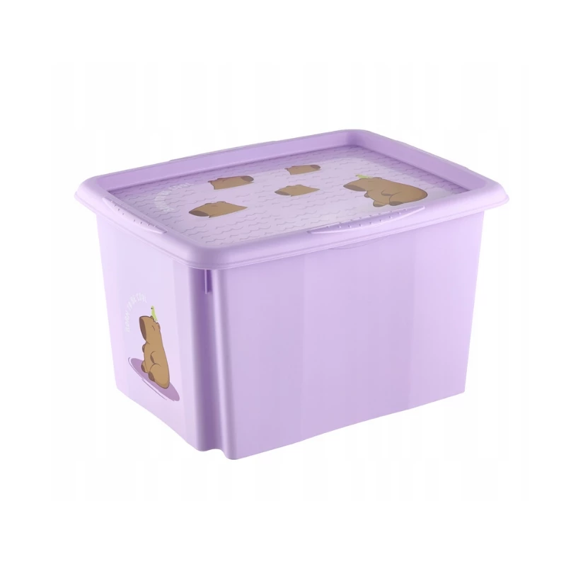 keeeper dėžė su dangčiu 30L Karolina “Capybara” 45x35x27cm Soft Purple