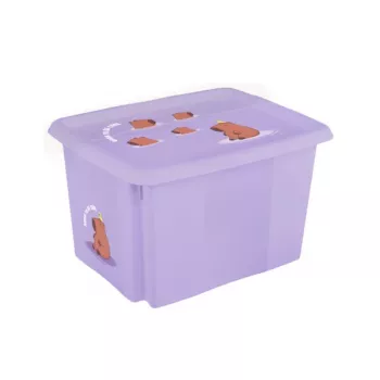 keeeper dėžė su dangčiu 45L Karolina Capybara 55,5x40x30cm švelniai violetinė