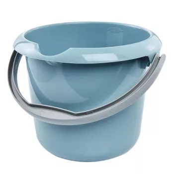 keeeper kibiras su snapeliu 5L Mika, Nordic Blue, Ø24 x 20 cm, apvalus plastikinis kibiras su tiksliu pylimo snapeliu ir ergonomiška rankena namams, valymui ir sodininkystei