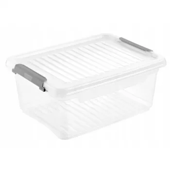 keeeper Clipbox Leonie dėžė su dangteliu, 11,4 L, permatoma, sukraunama, maisto produktams skirta, be BPA, su fiksavimo dangteliu, 37,5 x 28,5 x 16 cm