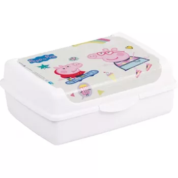 keeeper Deco-Click-Box Midi 1L Peppa Pig maisto laikymo indas, baltas