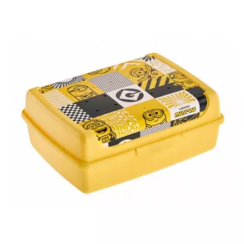 keeeper maisto laikymo indas deco-click-box midi 1L Carla Minions Mosaic 17x13x7cm geltonas