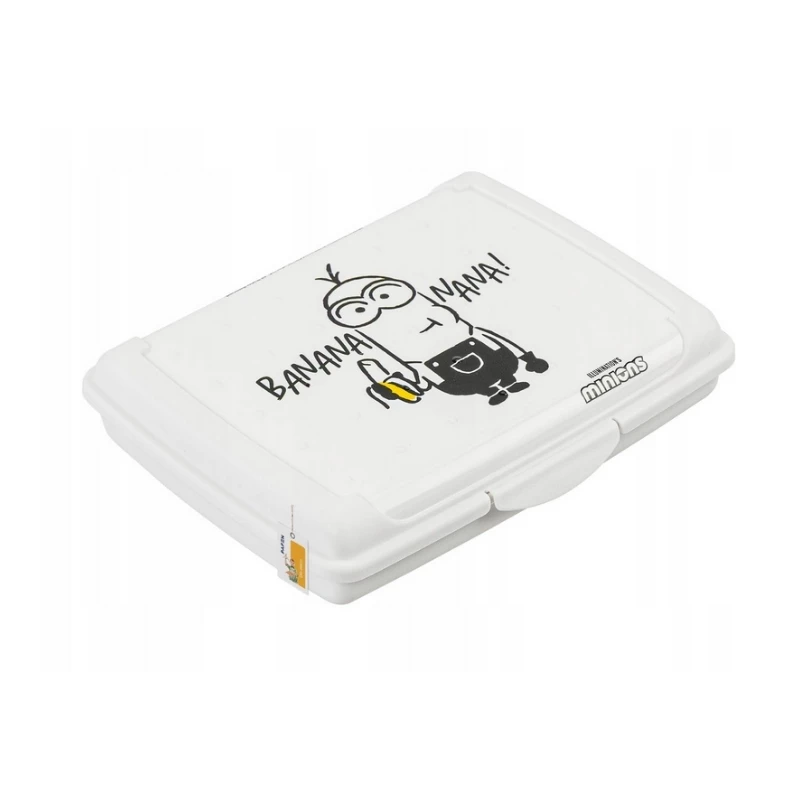 keeeper maisto laikymo indas deco-click-box mini 0,5L Carla Minions Banana 17x13x3,5cm baltas