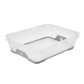 keeeper Mini krepšelis A5 su neslystančiu pagrindu Jonas 26,5x20x7 cm permatomas/pilkas