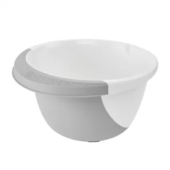 keeeper Maišymo dubuo su neslystančia funkcija 3,5L Carlotta Ø26x14cm Baltas/Pilkas