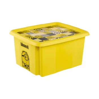 keeeper dėžė su dangčiu 24L Karolina Minions Mosaic, 42,5 x 35,5 x 22,5 cm, geltona