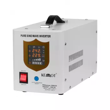 KEMOT PROsinus-1500/24 UPS keitiklis su gryna sinusine banga ir įkrovimo funkcija 24V 230V 1500VA/1050W
