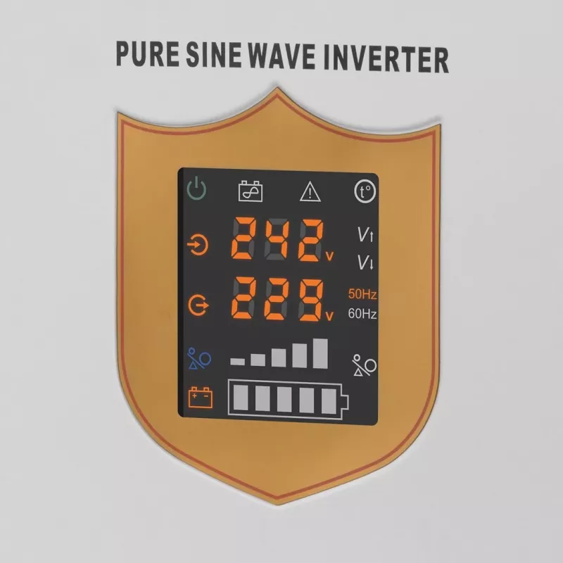 KEMOT PROsinus-2200 gryno sinusinio signalo keitiklis su 12V įkrovimo funkcija, 230V, 2200VA/1600W