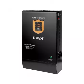 KEMOT PROsinus-3500/48 UPS keitiklis su grynąja sinusine banga ir įkrovimo funkcija 48V 230V 3500VA/2400W - montuojamas ant sienos